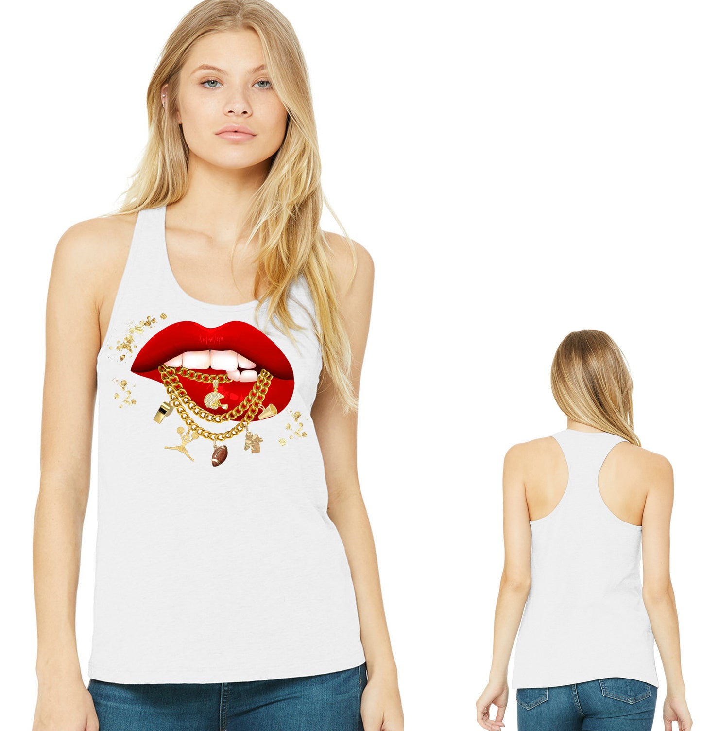 Football Lips Tee Sweatshirt Tank