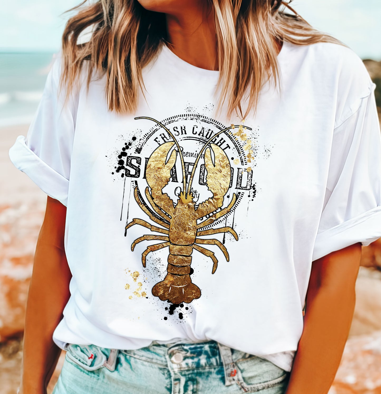 Gold Lobster Tee Sweatshirt