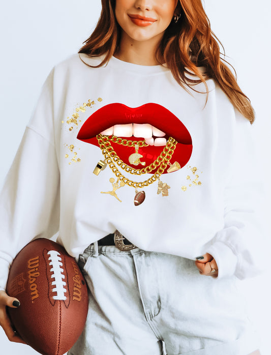 Football Lips Tee Sweatshirt Tank